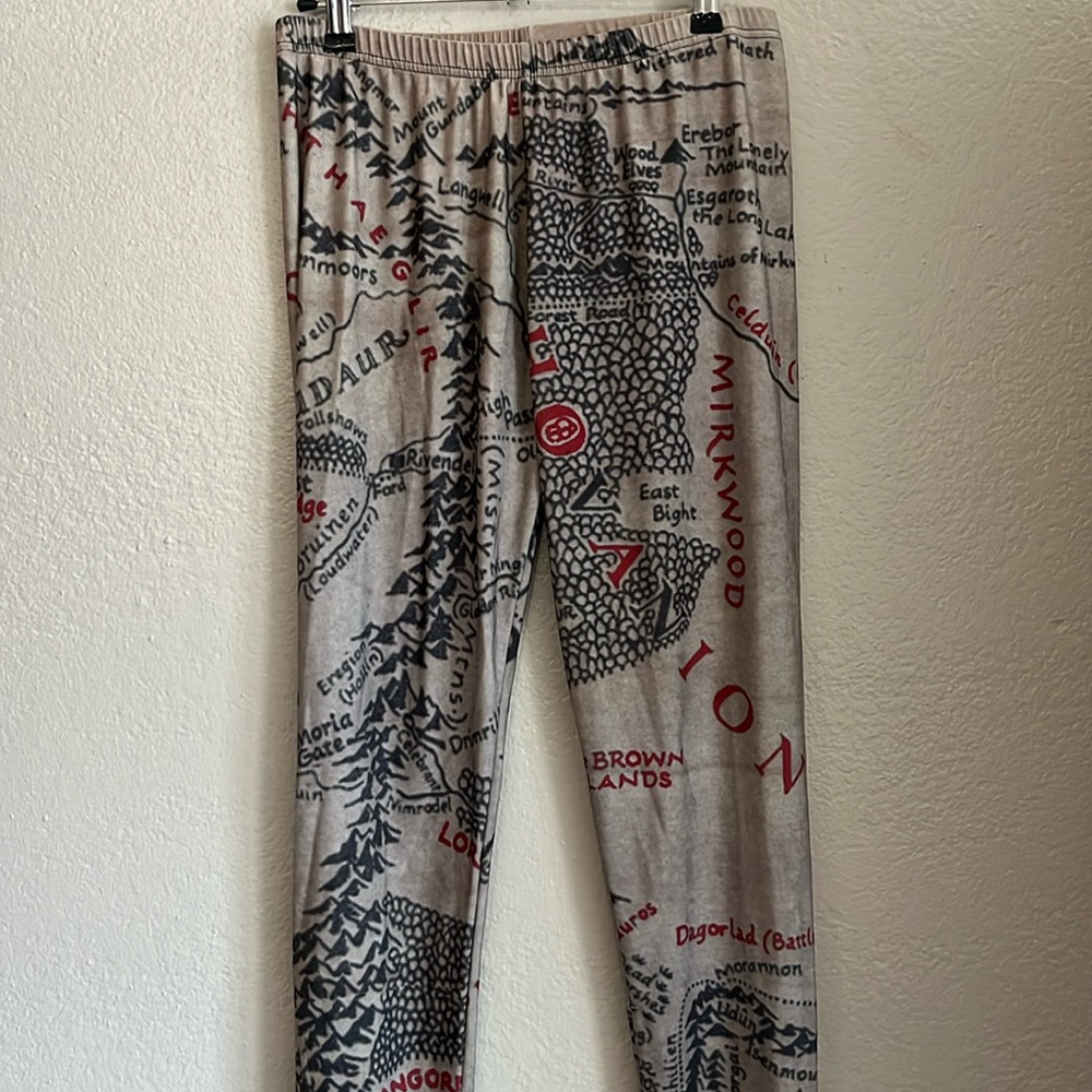 Lord of the Rings fantasy map leggings